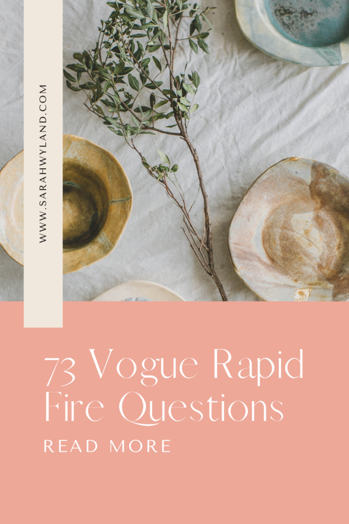 73 Vogue Rapid Fire Questions